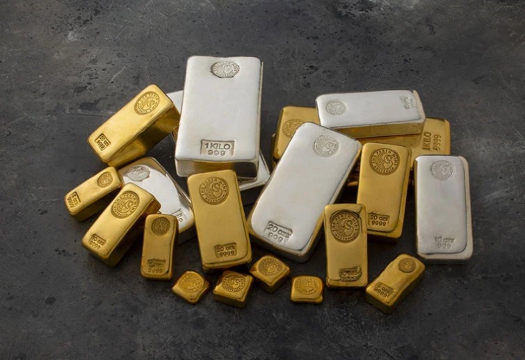 Gold and silver Bullion bars